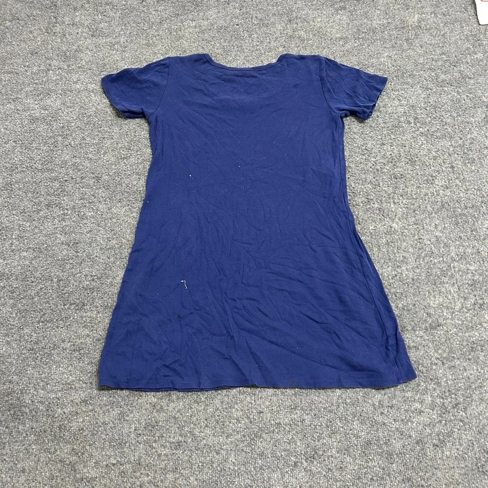 Victoria's Secret Nightshirt Womens Size S Blue Cotton Graphic Logo Sleep Shirt
